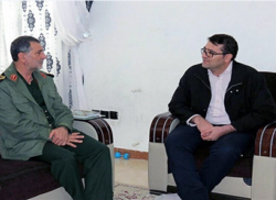 دیدار صمیمی فرمانده سپاه کردستان با خانواده شهیدان خضرنژاد و بهرامی