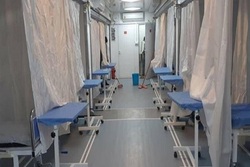استقرار بیمارستان صحرایی وابسته به حشد الشعبی در کربلا