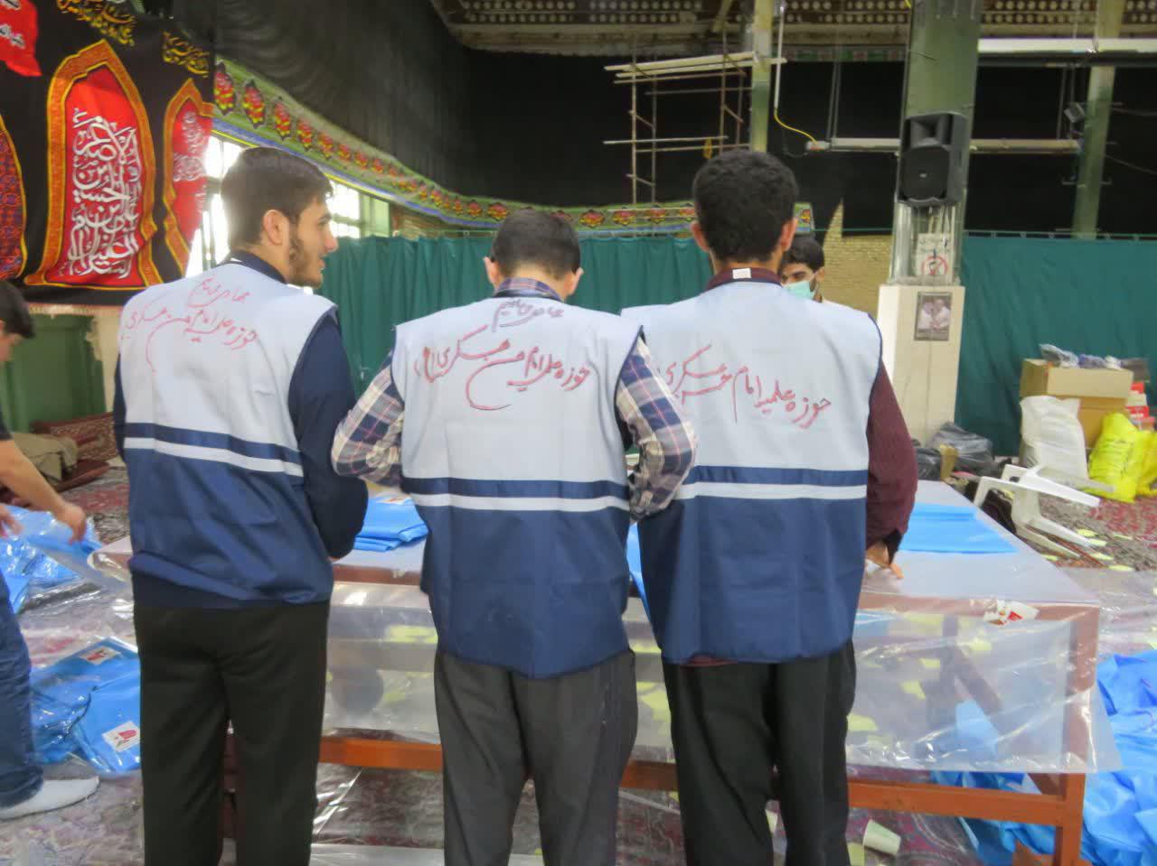 تولید بیش از ۴۵ هزار گان و توزیع آن در ۲۰۰ بیمارستان با مشارکت طلاب جهادی
