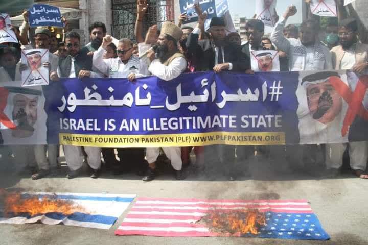 تظاهرات مردمی علیه رژیم جعلی اسرائیل در کراچی پاکستان برگزار شد+تصاویر 