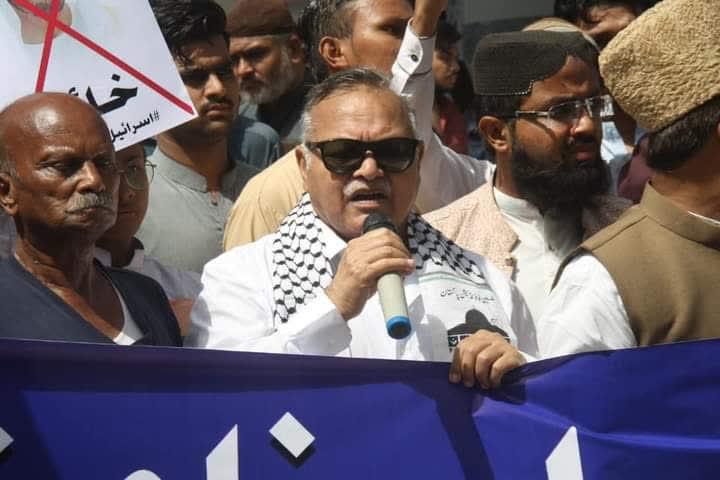 تظاهرات مردمی علیه رژیم جعلی اسرائیل در کراچی پاکستان برگزار شد+تصاویر 
