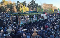 پیکر مطهر ۱۵۰ شهید گمنام در تهران تشییع شد
