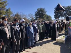 مراسم خاکسپاری شهدای گمنام در کرمانشاه برگزار شد