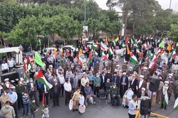 تجمع مردم انقلابی قم به شکرانه پیروزی مقاومت فلسطین
