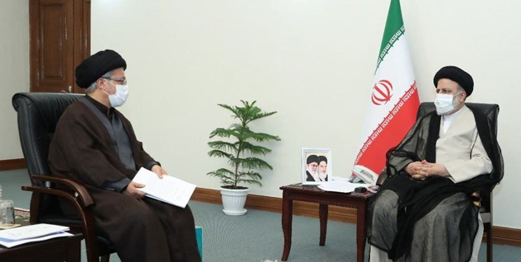 دیدار دبیر شورای عالی انقلاب فرهنگی و رئیس دفتر رییس جمهور با آیت الله رئیسی