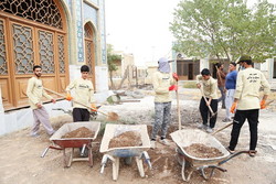 آماده سازی مدرسه امام زین العابدین در امامزاده شاه جمال الدین