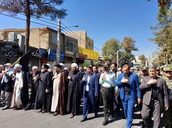 راهپیمایی تجدید بیعت با امام عصر در روز شهادت امام عسکری در ورامین
