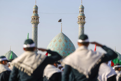 «عهد سربازی» نیرو‌های مسلح با امام زمان (عج) در مسجد جمکران‎‎