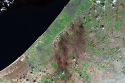 تصاویر ماهواره‌ای از موشک‌باران سنگین تل‌آویو و سدیروت توسط مقاومت فلسطین