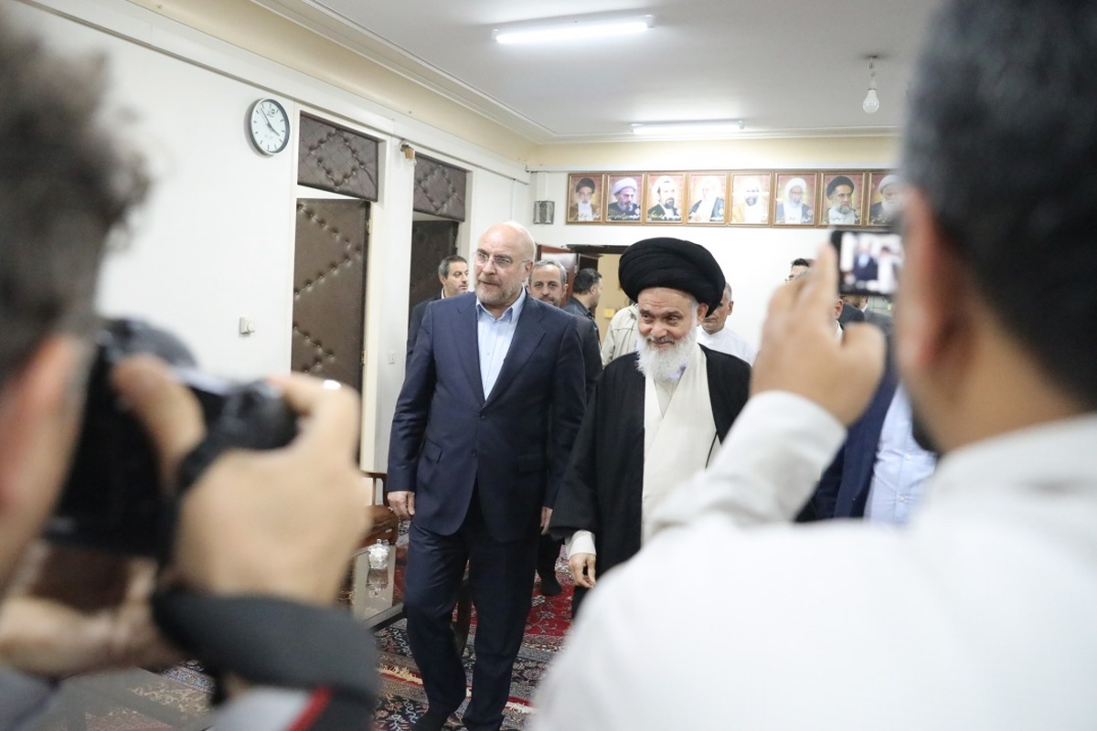حضور رئیس مجلس شورای اسلامی در جلسه جامعه مدرسین