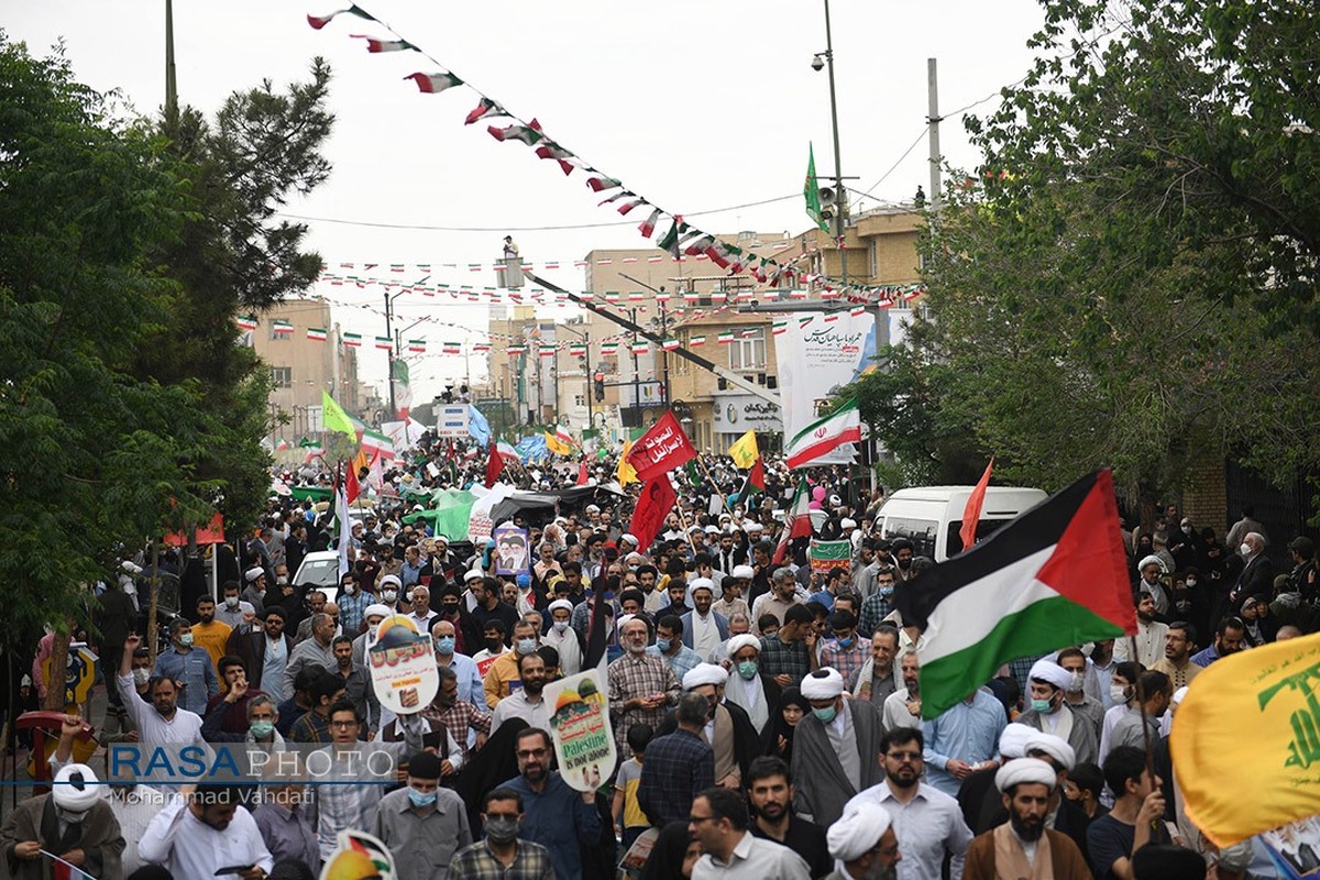 حضور حماسی حامیان فلسطین در اقصی نقاط جهان همزمان با ملت ایران در روز قدس