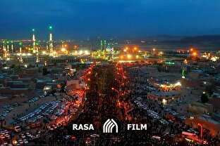 تصاویر هوایی از بدرقه حماسی رییس جمهور شهید توسط مردم قم