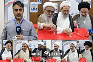 شرکت اعضای جامعه مدرسین حوزه علمیه قم در انتخابات