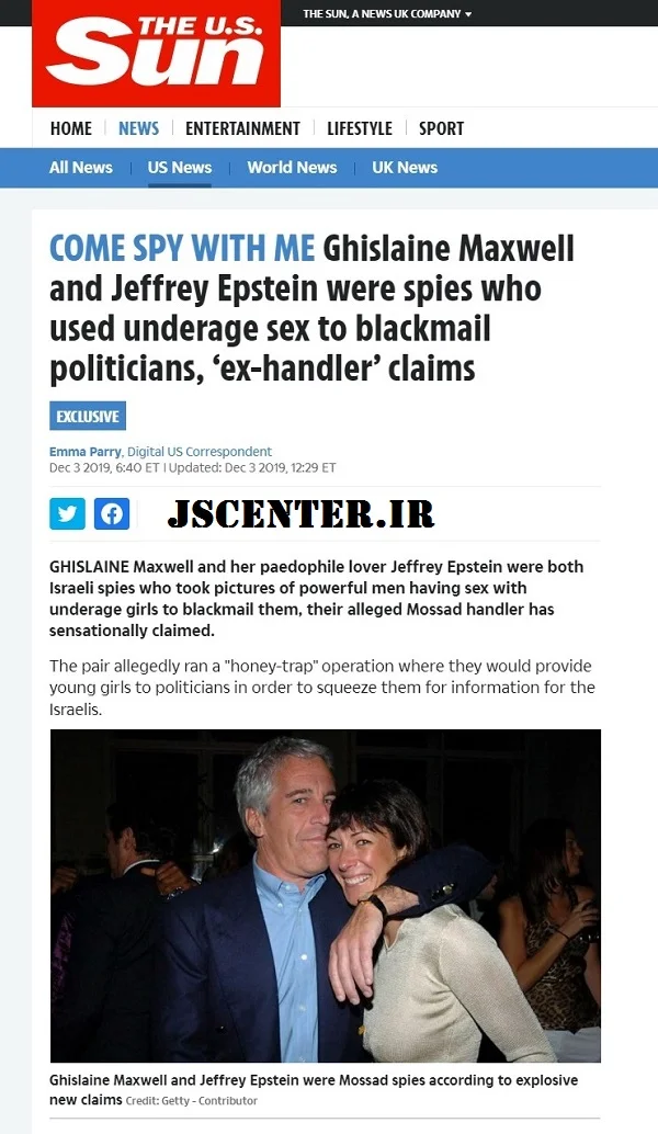 جاسوسی جفری اپستین و گیلین ماکسول از سیاستمداران