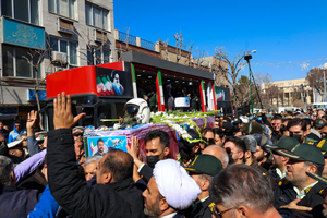 تشییع باشکوه خلبان شهید مهدی فیروزمند در تبریز+ تصاویر