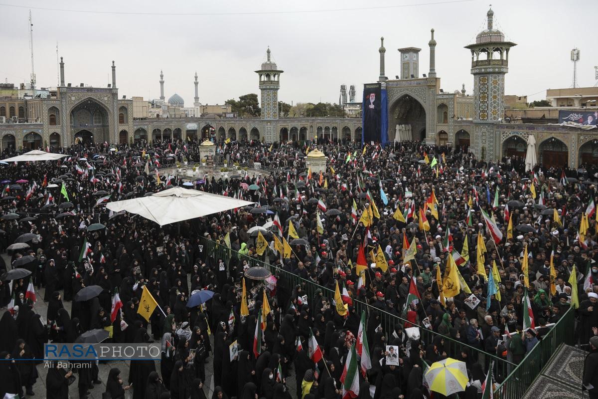 خروش سراسری ملت در روز جهانی قدس ۱۴۰۴؛ پیمان وفاداری با رهبر جدید انقلاب در میانه خاکستر تجاوز و شهادت خروش سراسری ملت در روز جهانی قدس ۱۴۰۴؛ پیمان وفاداری با رهبر جدید انقلاب در میانه خاکستر تجاوز و شهادت