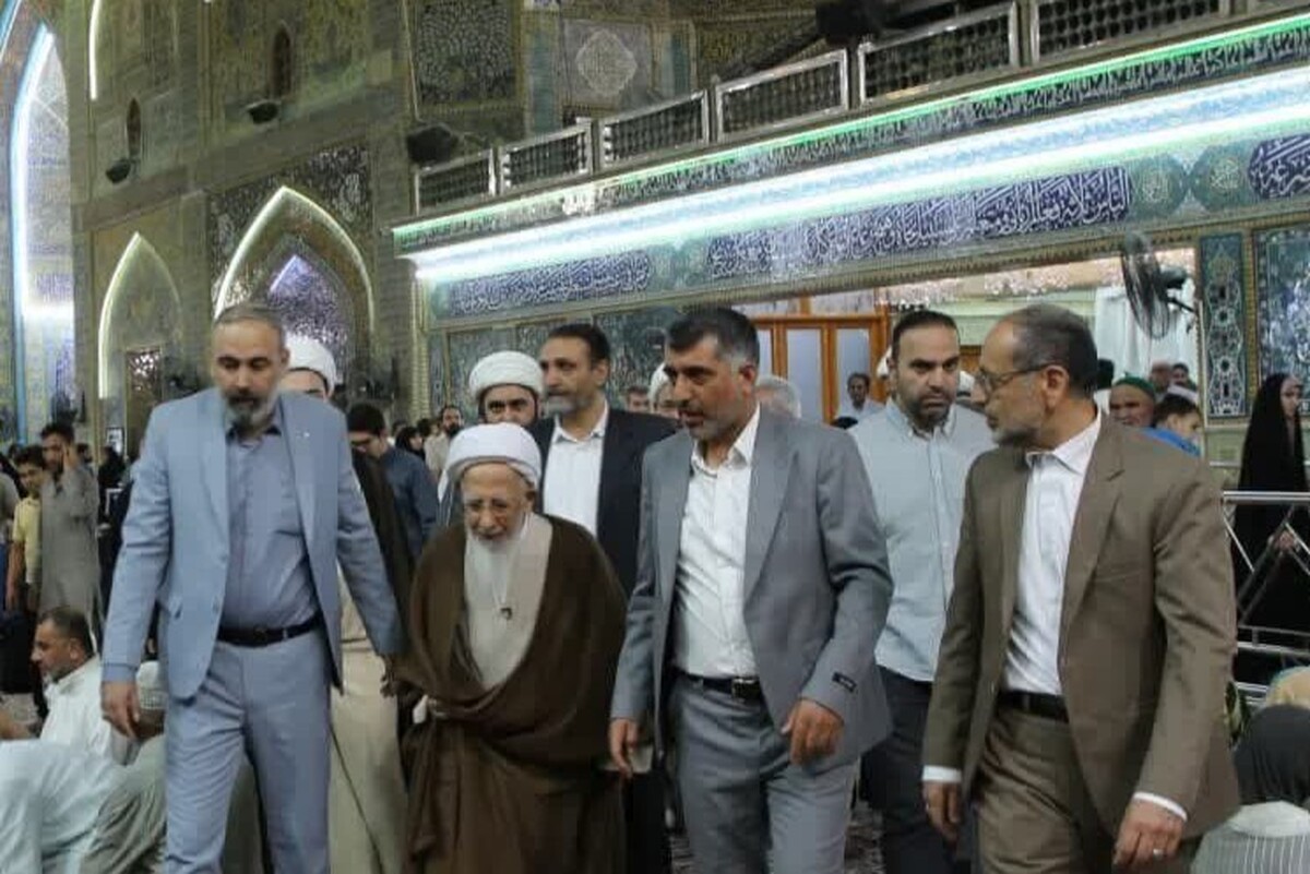 سفر آیت الله جوادی به عتبات عالیات و دیدار با علما + تصاویر