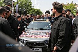 دسته عزاداری روز شهادت حضرت امام صادق (ع) با حضور آیت الله وحید خراسانی