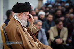عزاداری روز شهادت حضرت امام جعفر صادق (علیه‌السلام) با حضور رهبر انقلاب