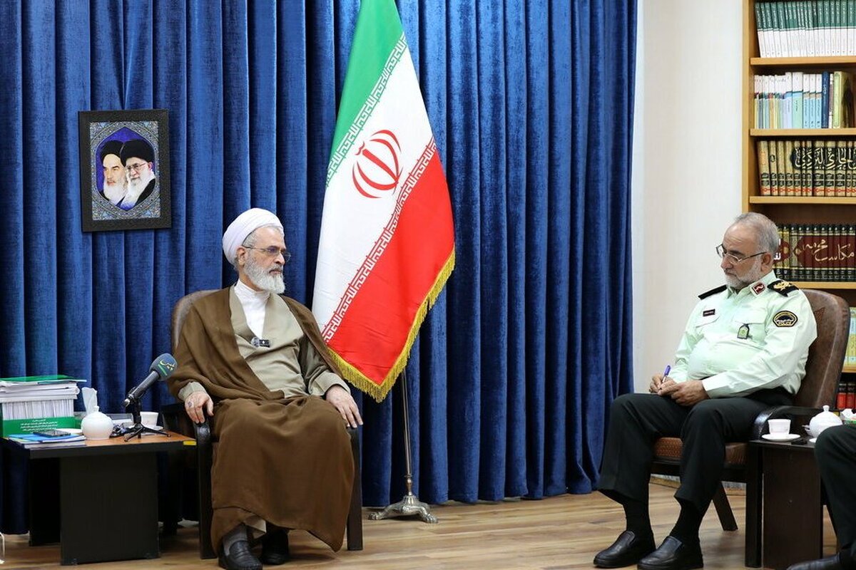 قدردانی آیت الله اعرافی از همکاری‌ فراجا در برگزاری همایش یکصدمین سالگشت بازتأسیس حوزه علمیه قم