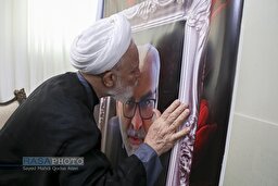 حضور آیت الله محمدی عراقی در منزل سردار شهید اسماعیل شاکری