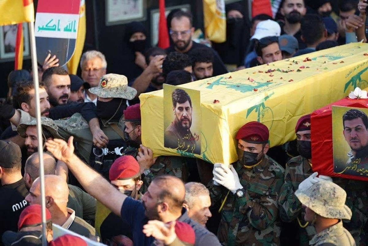 برگزاری مراسم تشییع فرمانده حشد الشعبی عراق و محافظ سیدحسن نصرالله