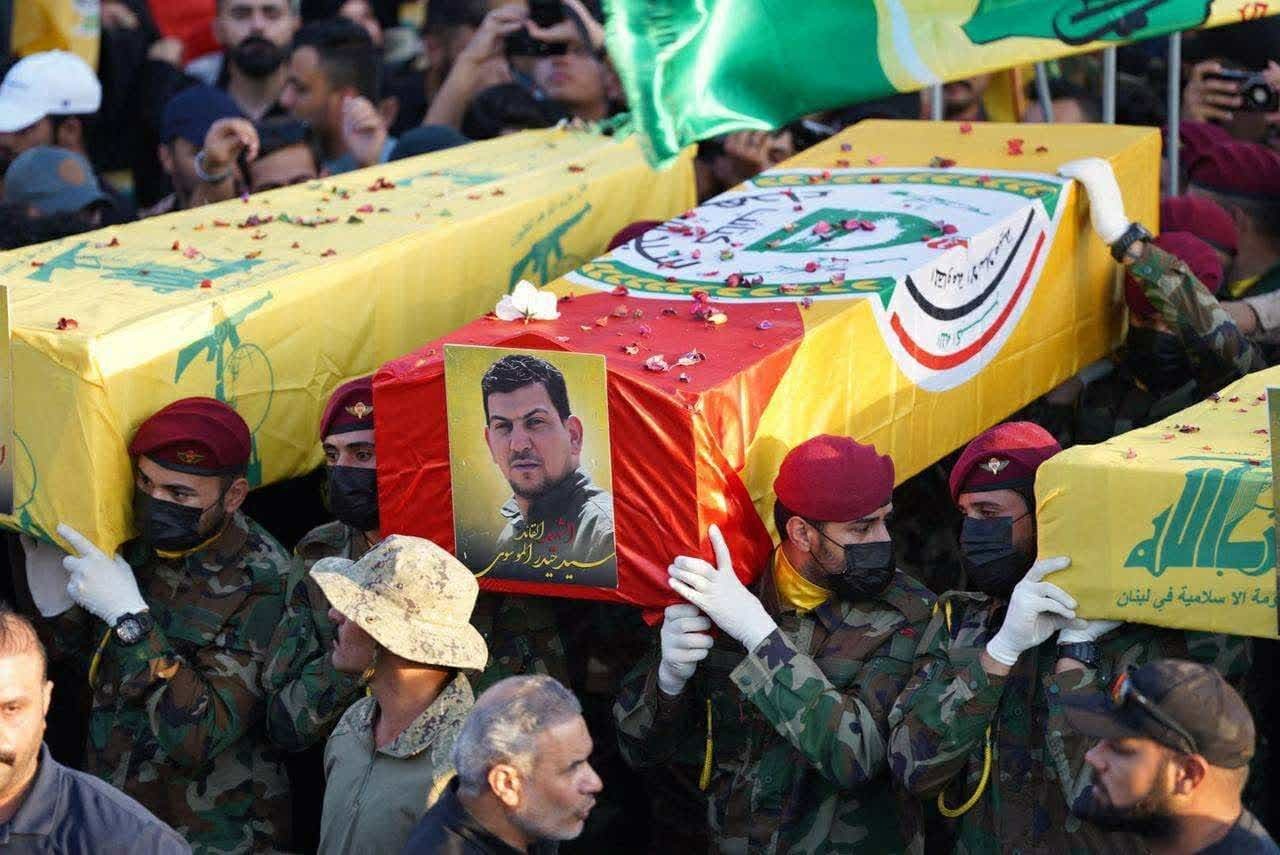 مراسم تشییع فرماندهان حشد الشعبی عراق