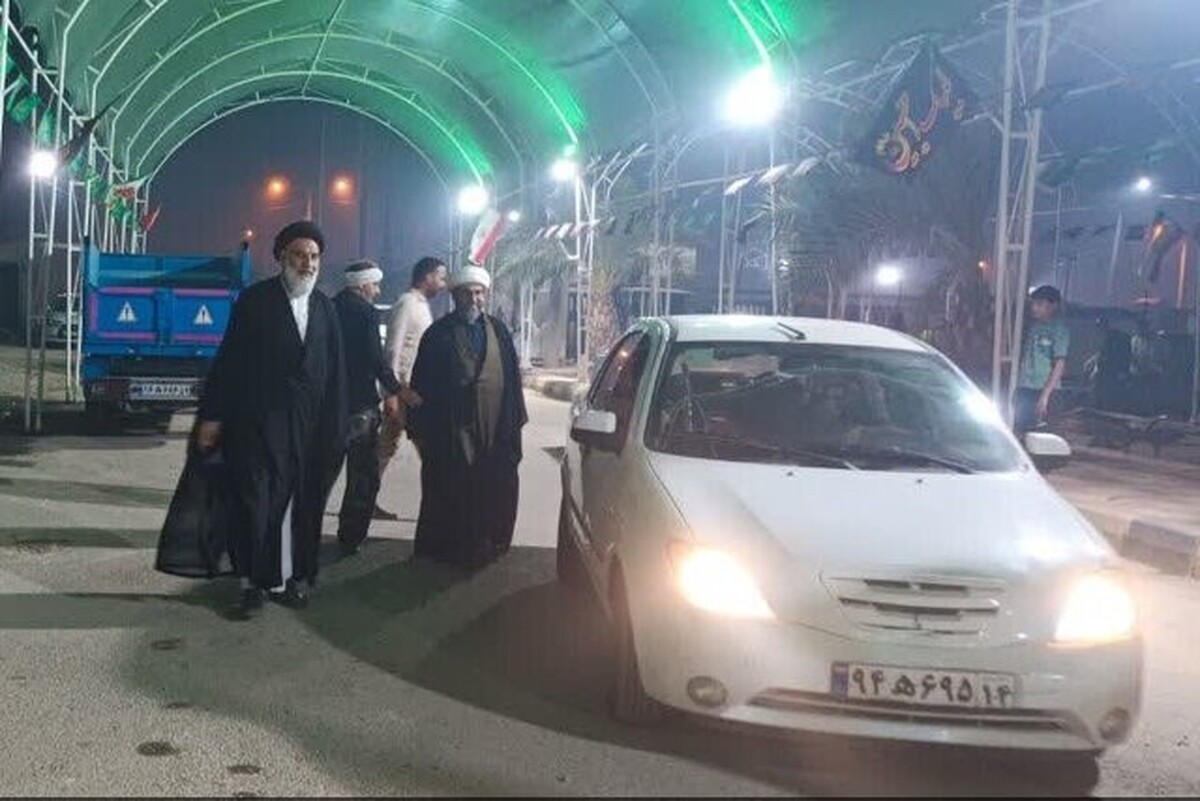 بازدید میدانی امام جمعه اهوز از وضعیت خدمت‌دهی به زائران اربعین در چذابه