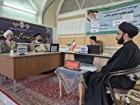 جلسه دفاعیه تحقیق پایانی طلبه مدرسه علمیه آیت‌الله مدنی کاشانی