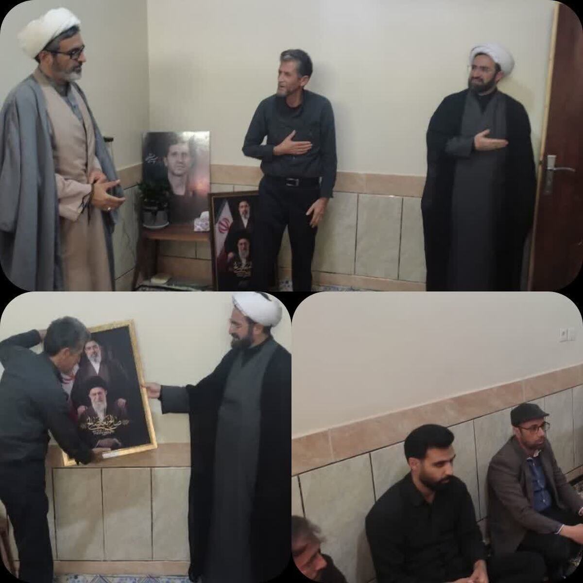 دیدار مدیریت و اساتید مدرسه علمیه امامیه شهرکرد با خانواده شهید جنگ رمضان