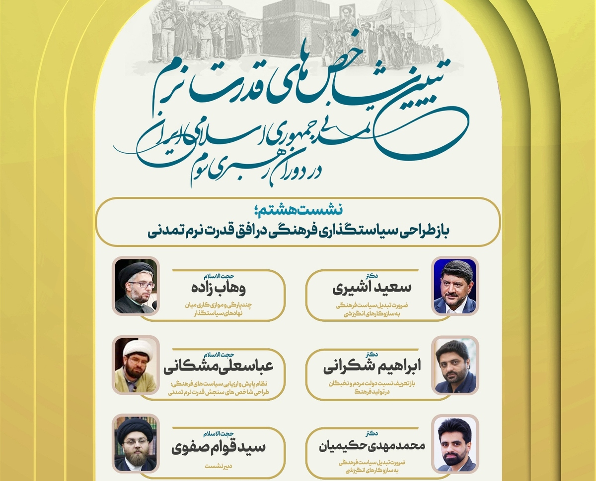 نشست «باز طراحی سیاستگذاری فرهنگی در افق قدرت نرم تمدنی» برگزار می‌شود