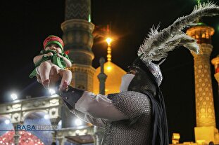 عزاداری شب تاسوعای حسینی در حرم کریمه اهلبیت (س)