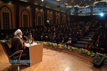 مراسم بزرگداشت چهلمین سال پیروزی انقلاب اسلامی از سوی مجمع فضلای مدرسین قمی حوزه علمیه قم
