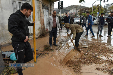 وقوع سیل در شیراز