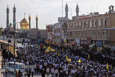 تشییع پیکر طلبه شهید مدافع حرم محمد حسین مومنی