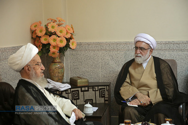 دیدار حجت الاسلام والمسلمین مروی تولیت آستان قدس رضوی با حضرت آیت الله مکارم شیرازی  در مشهد