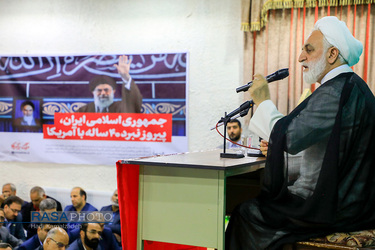 نشست تبیین گام دوم انقلاب در دفتر نماینده ولی فقیه با سخنرانی حجت الاسلام محسنی اژه ای