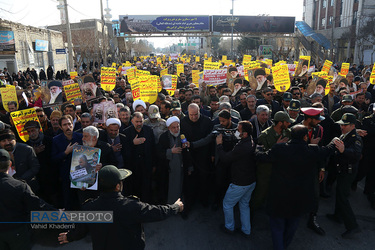 راهپیمایی مردم بجنورد در محکومیت شهادت سپهبد قاسم سلیمانی‎‎