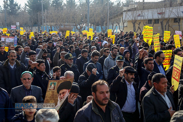 راهپیمایی مردم بجنورد در محکومیت شهادت سپهبد قاسم سلیمانی‎‎