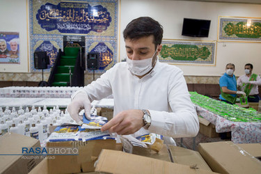 توزیع رایگان ۶۰۰۰ هزار بسته مواد ضدعفونی کننده به مناسبت میلاد امیر المومنین (علیه السلام)