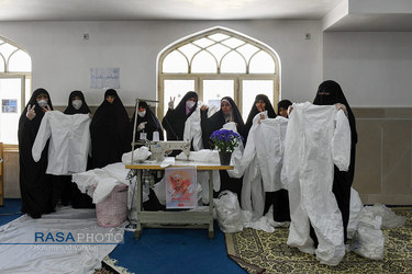 فعالیت جهادی بانوان بسیجی در مسجد امام خمینی پردیسان