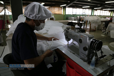 کارگاه تولید ماسک و لباس گان