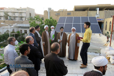 افتتاح نیروگاه خورشیدی ۴۰ کیلو واتی در حوزه علمیه دامغان
