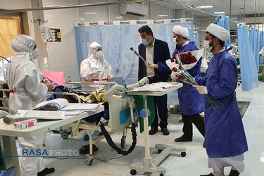 حضور طلاب جهادگران در بیمارستان رازی اهواز