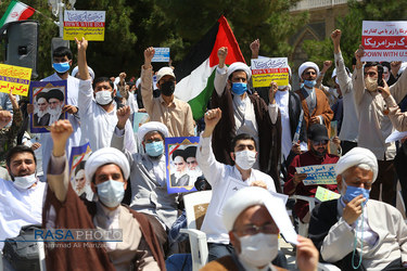 تجمع طلاب و  اساتید حوزه علمیه قم در حمایت از مردم مظلوم غزه