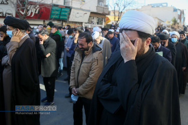 دسته عزادری روز شهادت حضرت زهرا (سلام‌الله‌علیها) با حضور حضرت آیت الله وحید خراسانی