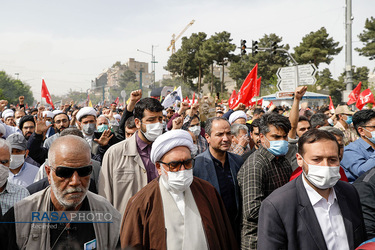 تشییع طلاب شهید حرم مطهر رضوی در مشهد