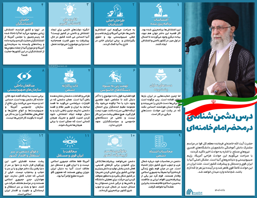 اطلاع نگاشت | درس دشمن شناسی در محضر امام خامنه‎ای