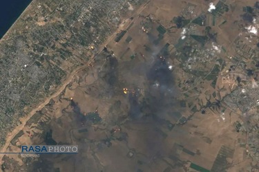 تصویر ماهواره ای از سرزمین های اشغالی پس از عملیات طوفان الاقصی | عملیات طوفان الاقصی به روایت عکس