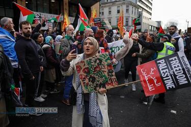 انگلستان | تداوم اعتراضات ملت های جهان علیه جنایات رژیم صهیونیستی در غزه